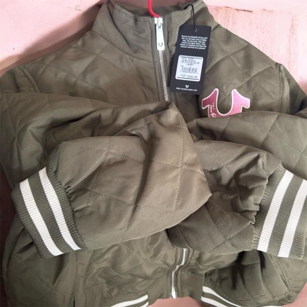 True Religion Quilted Bomber Jacket - Large